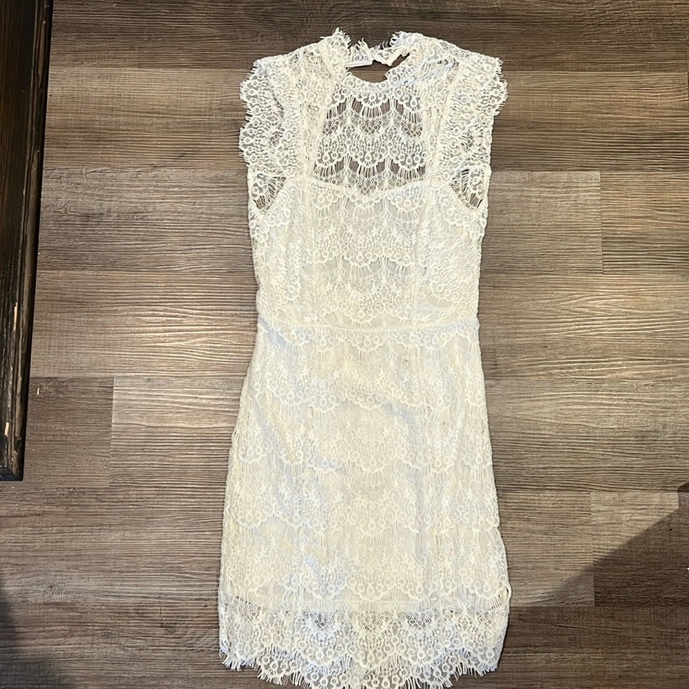 Free people white backless midi dress